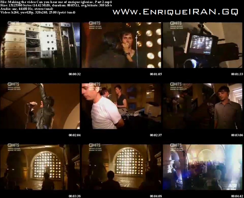 Making the video Can you hear me of enrique iglesias , Part 2